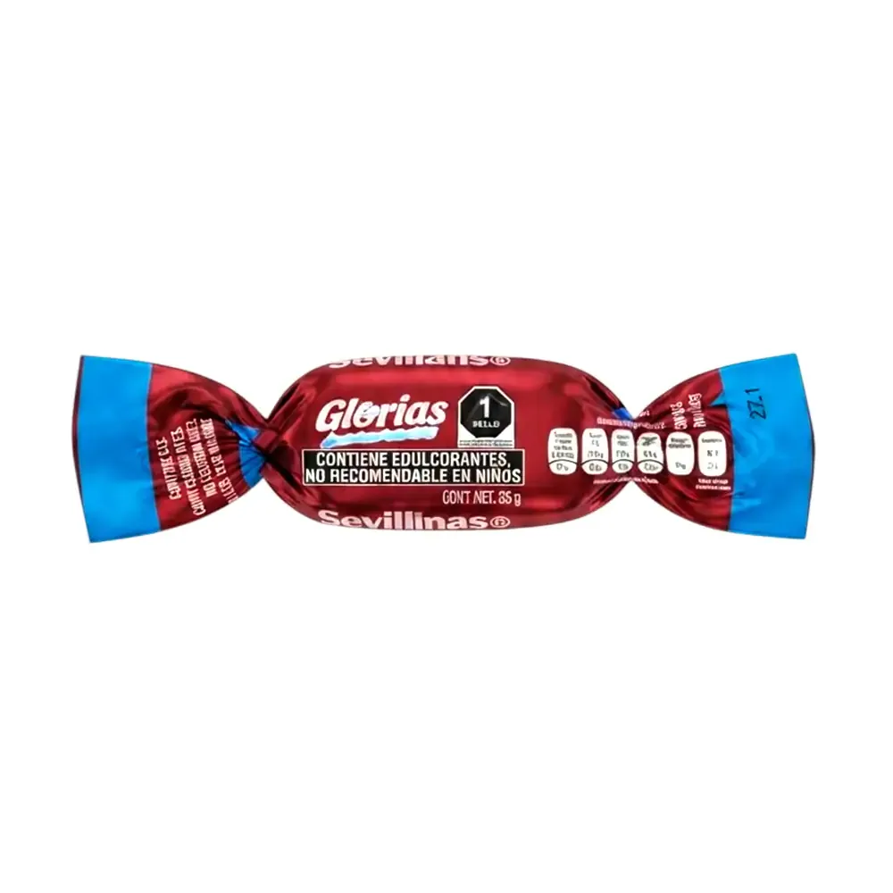 1pza dulce de leche con nuez reducido en azúcar, glorias las sevillanas, 18g / 007669