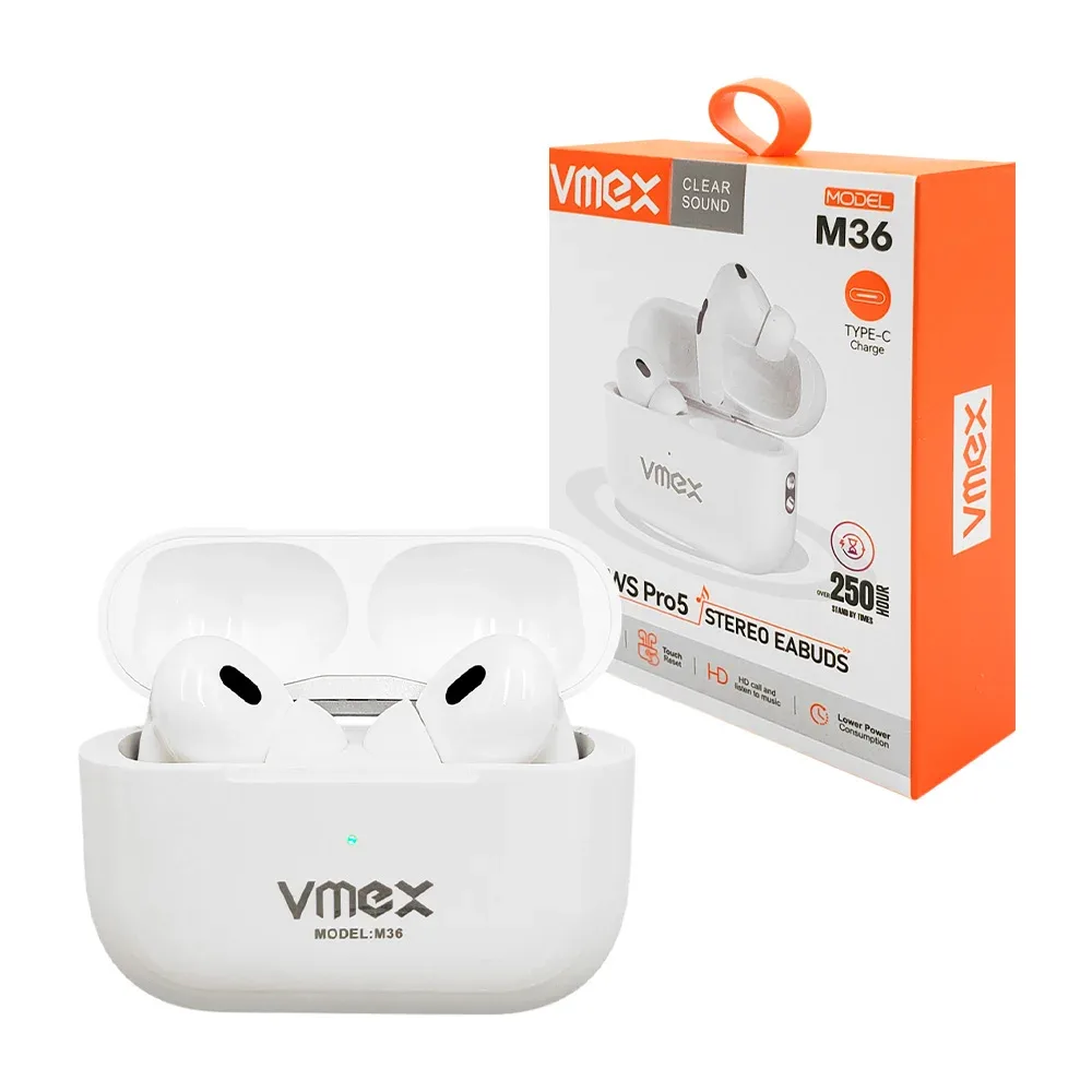 Audífonos inalámbricos pro5, sonido estéreo, manos libres + estuche de carga