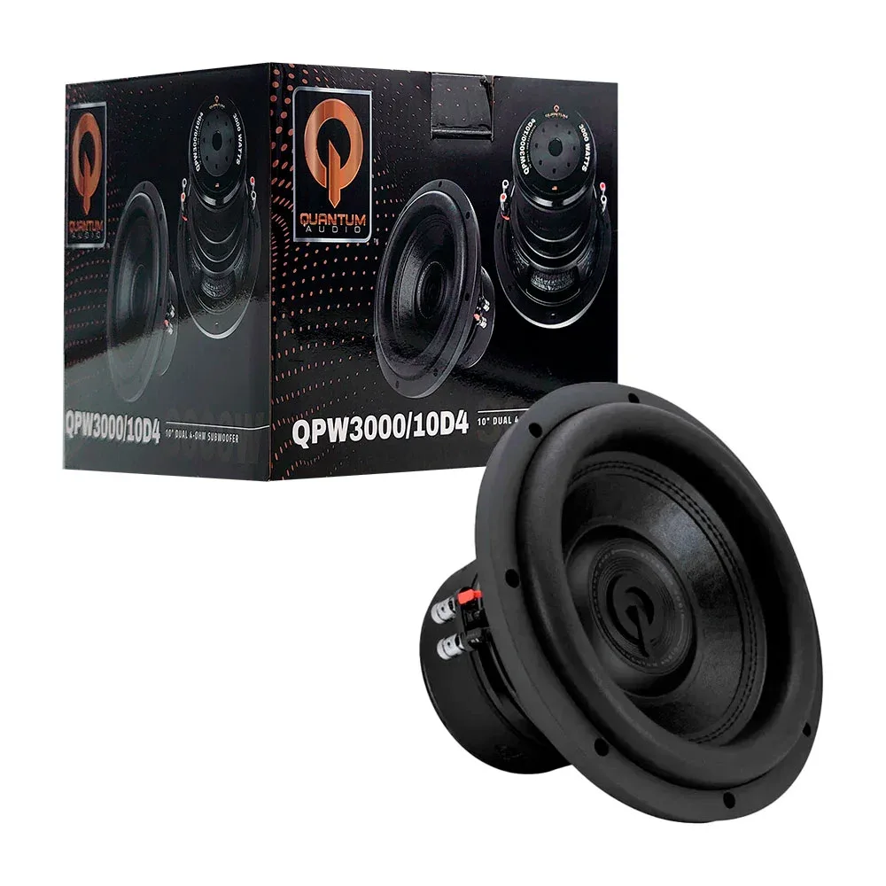 Altavoz subwoofer 10in, alta potencia, 3000watts / qpw3000-10d4