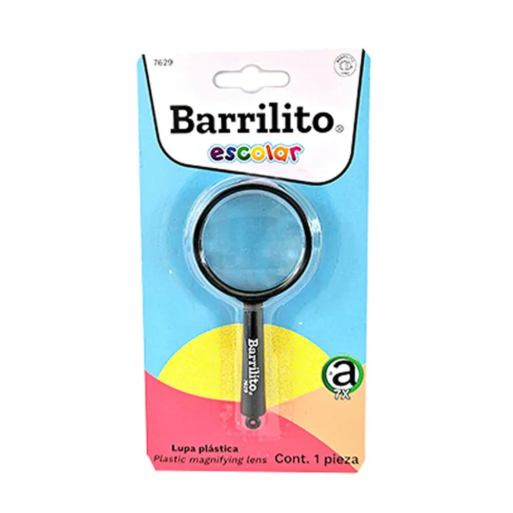 1pza Lupa escolar barrilito con lente de vidrio 7x / 7629