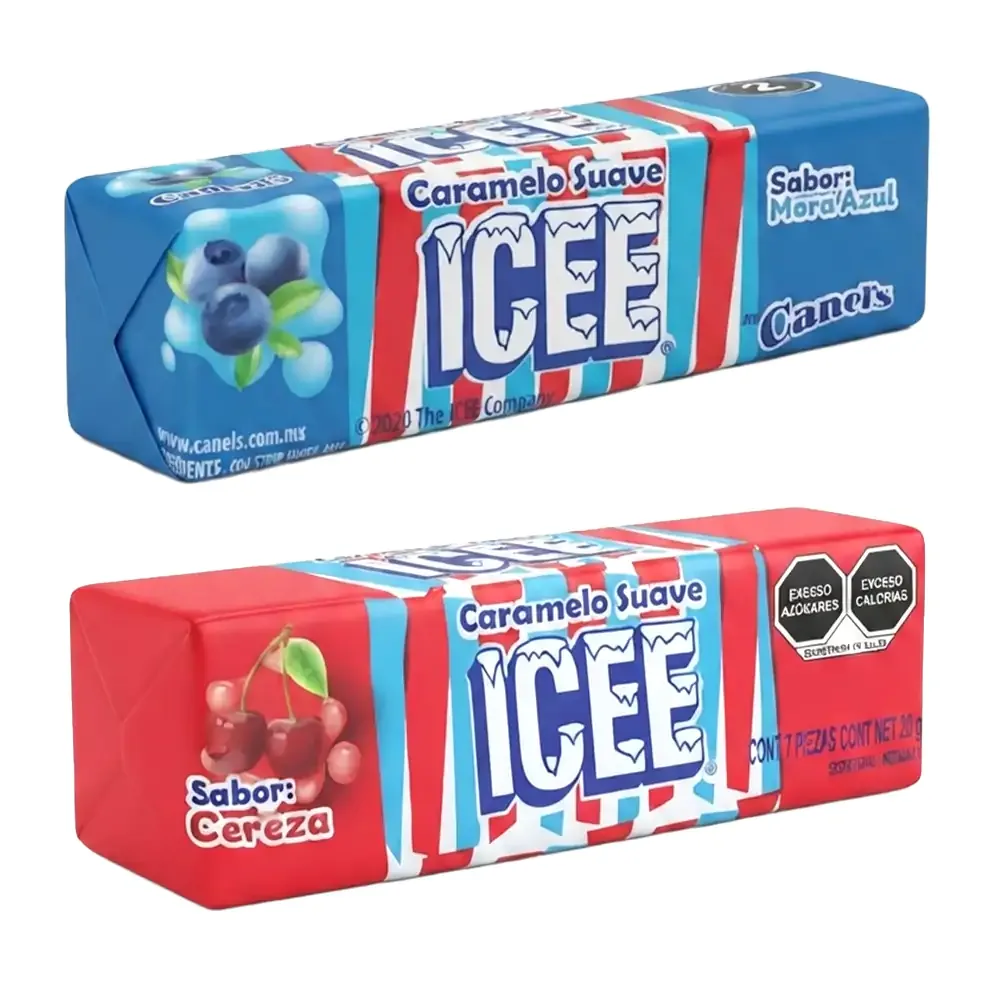 Paquete con 7 piezas de caramelo suave sabor icee, variedad de sabores