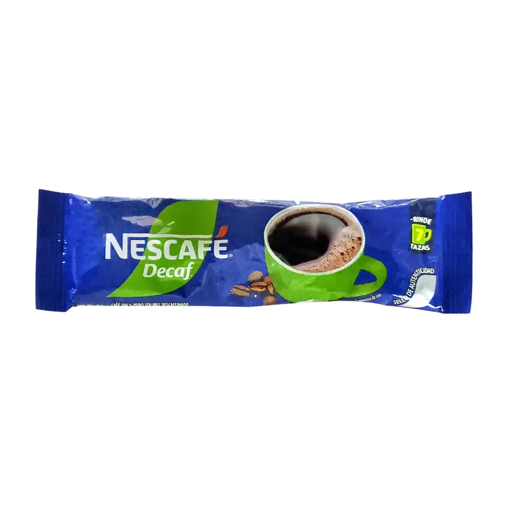 1pza sobre de café nescafe decaf, café descafeinado, 14g / 911790
