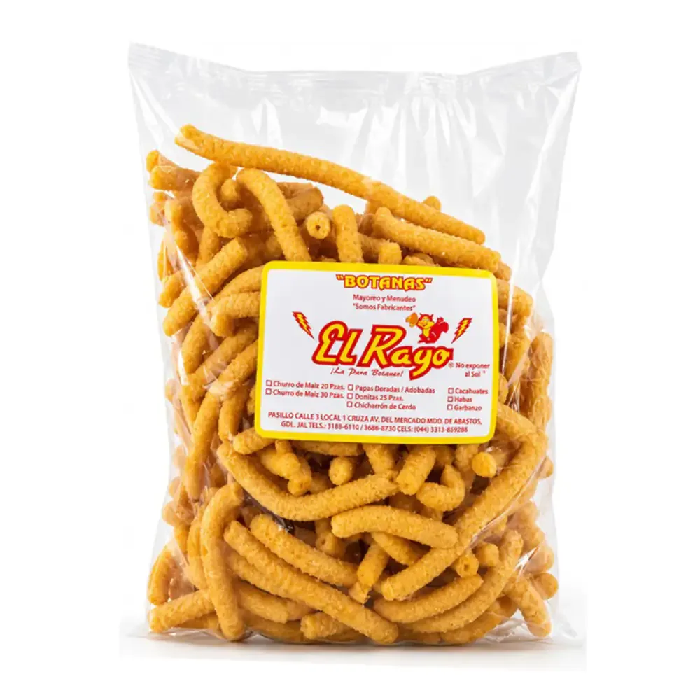 Bolsa de botana el rayo con churros de maíz de 30g