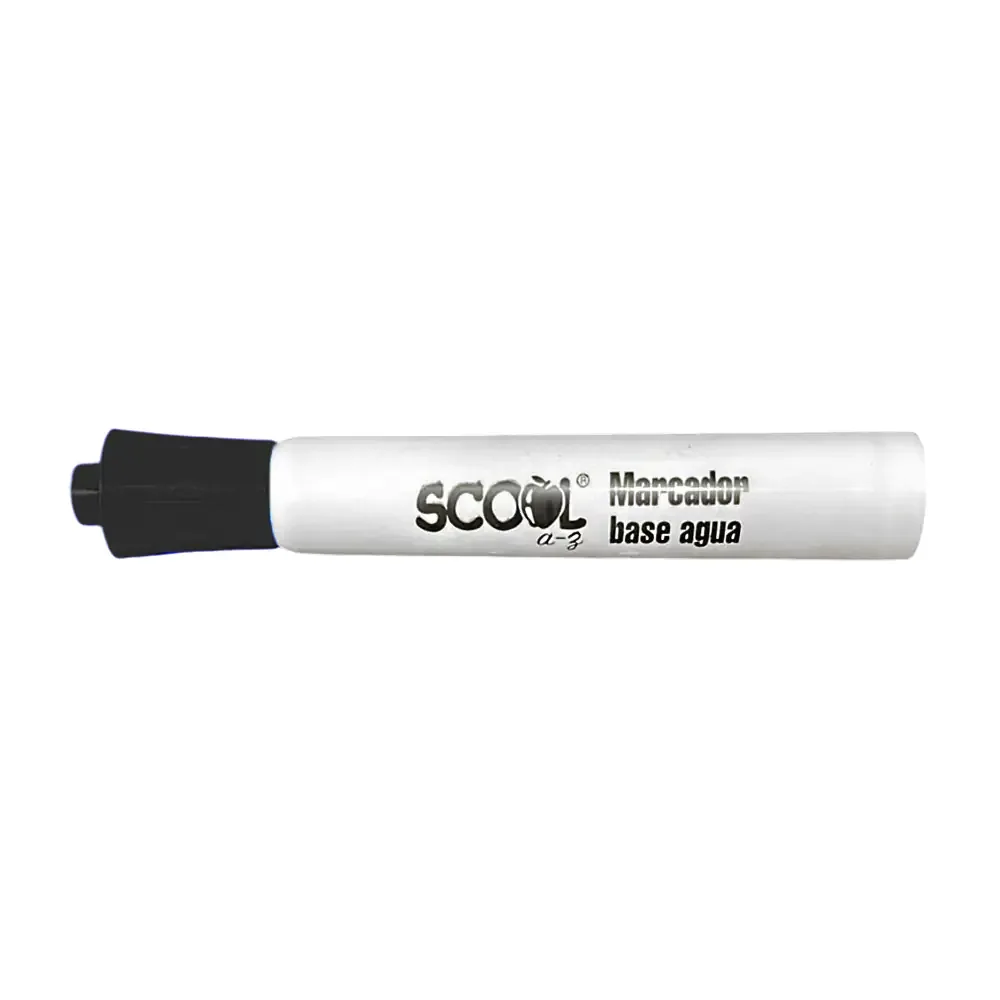 1pza Marcador de agua scool en color negro con punta biselada