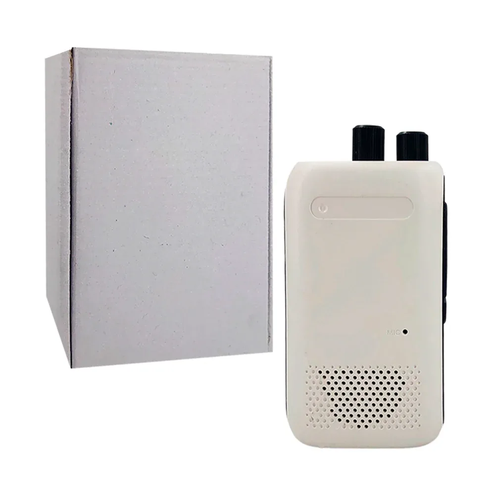 Mini walkie talkie inalámbrico profesional con auricular y base de carga / professional fm transceiver