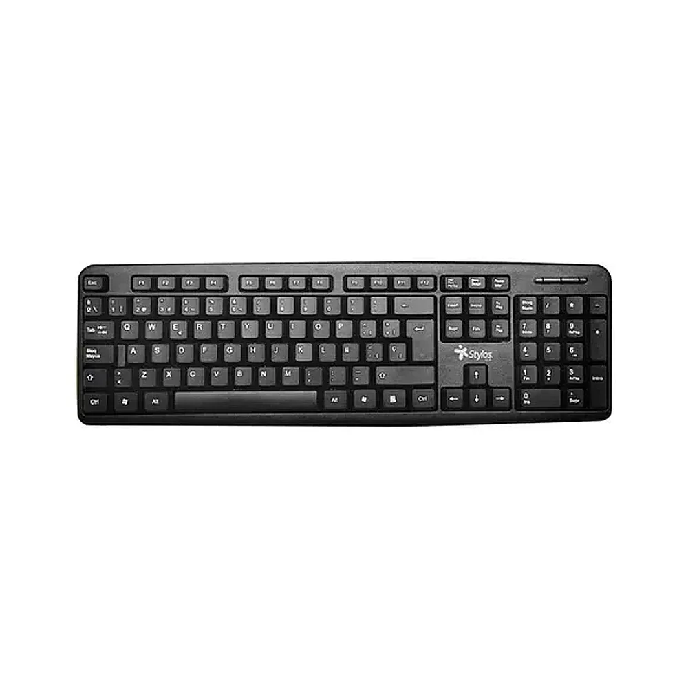 Teclado ergonómico stylos, con 105 teclas, compatible con windows y macos, entrada usb / stptec5b