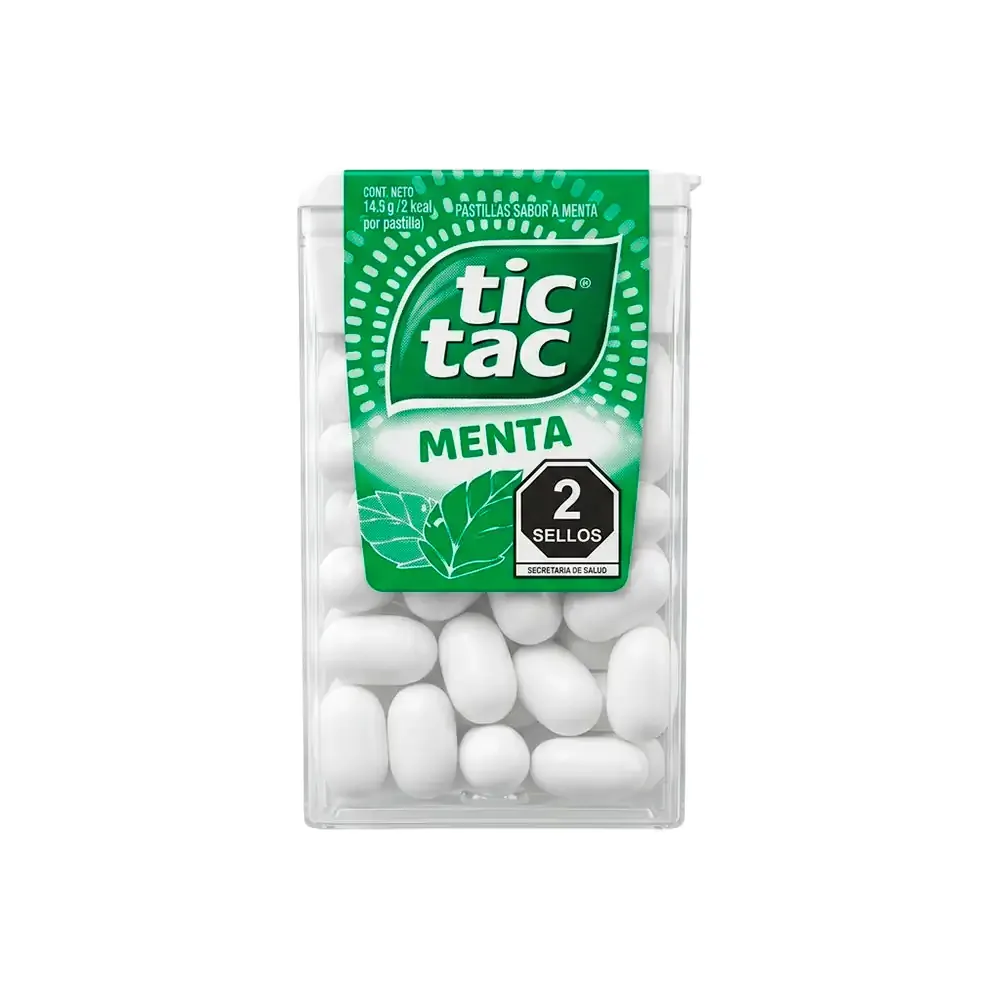 Mini contenedor con pastillas tic tac sabor menta, 14.5g / tictac.m