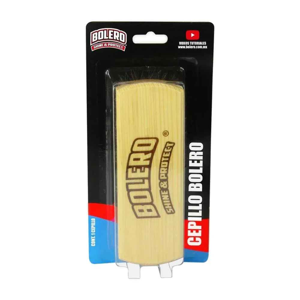 Cepillo bolero de cerdas naturales para calzado, 15cm / 102