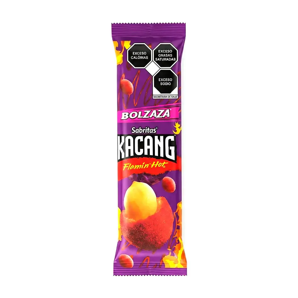 1pza bolsa de cacahuates kacang bolzaza flamin hot, 130g / 043835