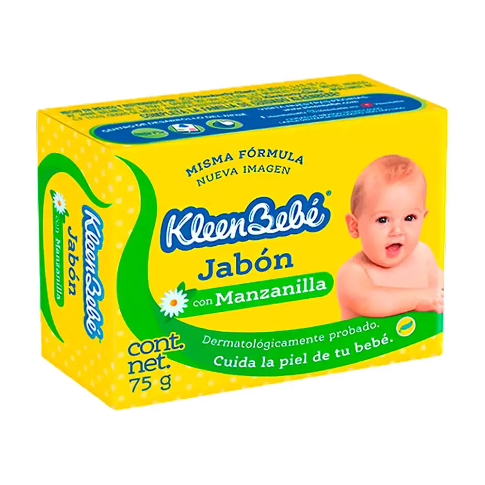 1pza jabón en barra kleenbebé con manzanilla, 75g / 418349