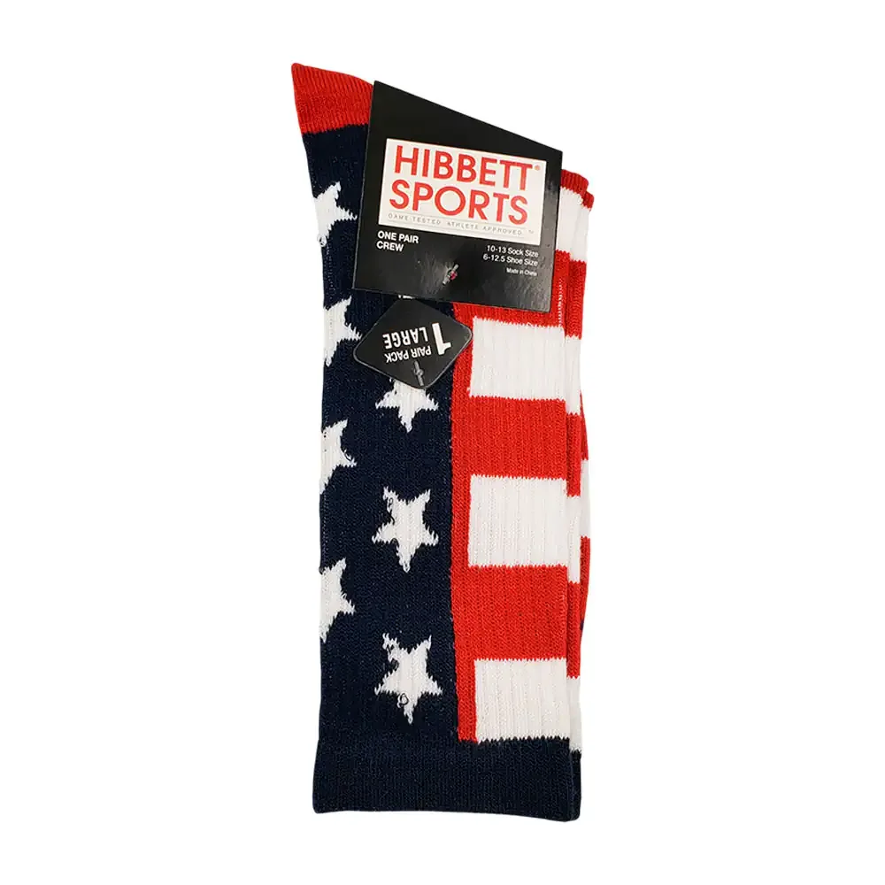 Blíster con 1 par de calcetas / calcetines largos con estampado de bandera