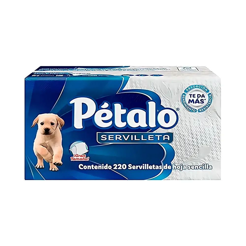 Paquete de servilletas pétalo con 220 piezas de hoja sencilla / 466364