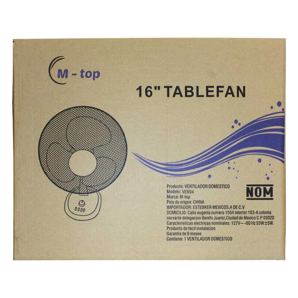 Ventilador blanco tipo red con base ven04
