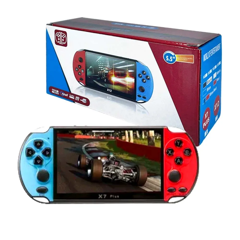 Consola portátil x7 plus con pantalla de 5.5 pulgadas hd, memoria de 32g-64g / juegos clásicos retro