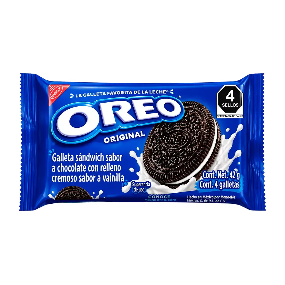 1pza mini paquete de galletas oreo sabor original, 42g / 575166