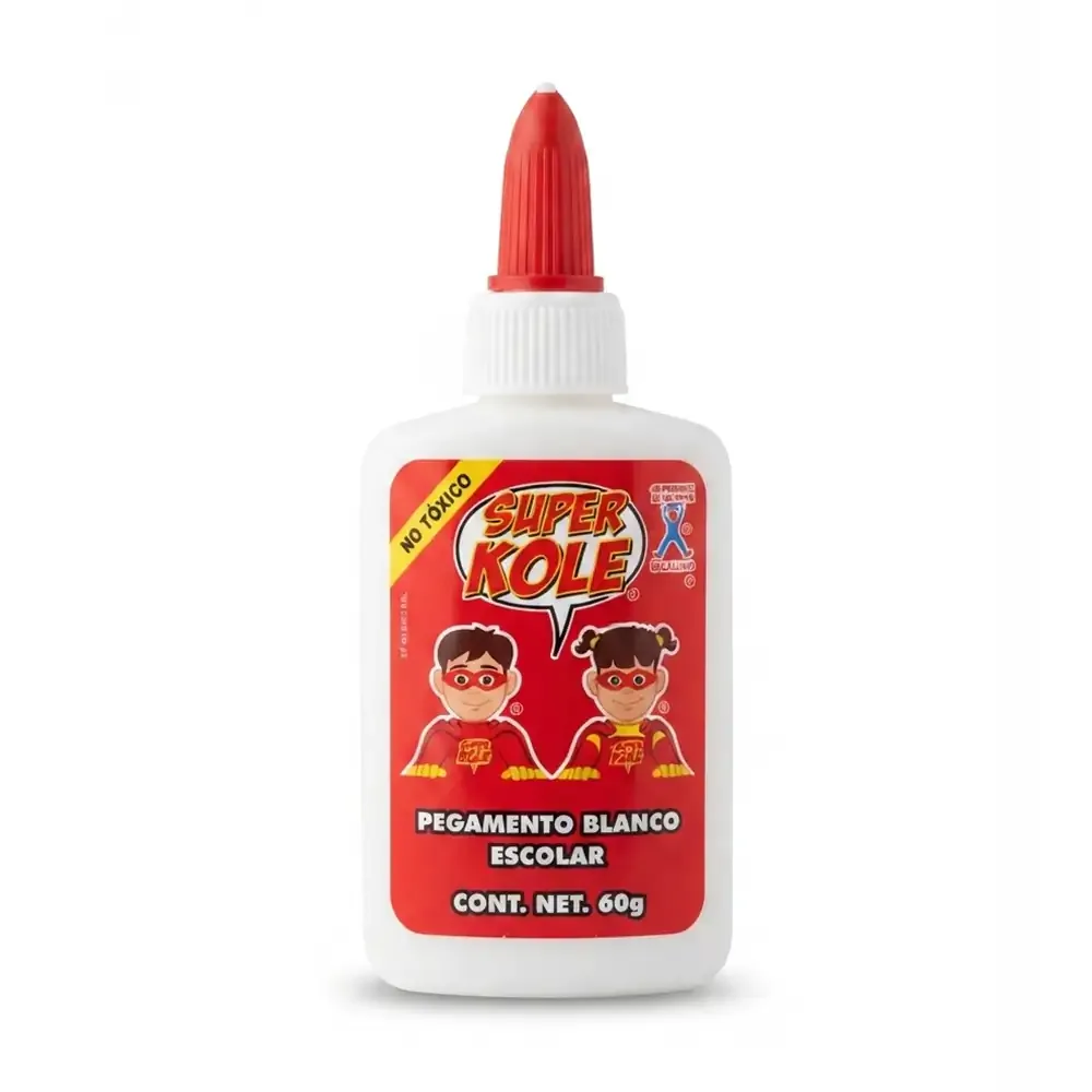 Pegamento liquido blanco escolar super kole de 60g