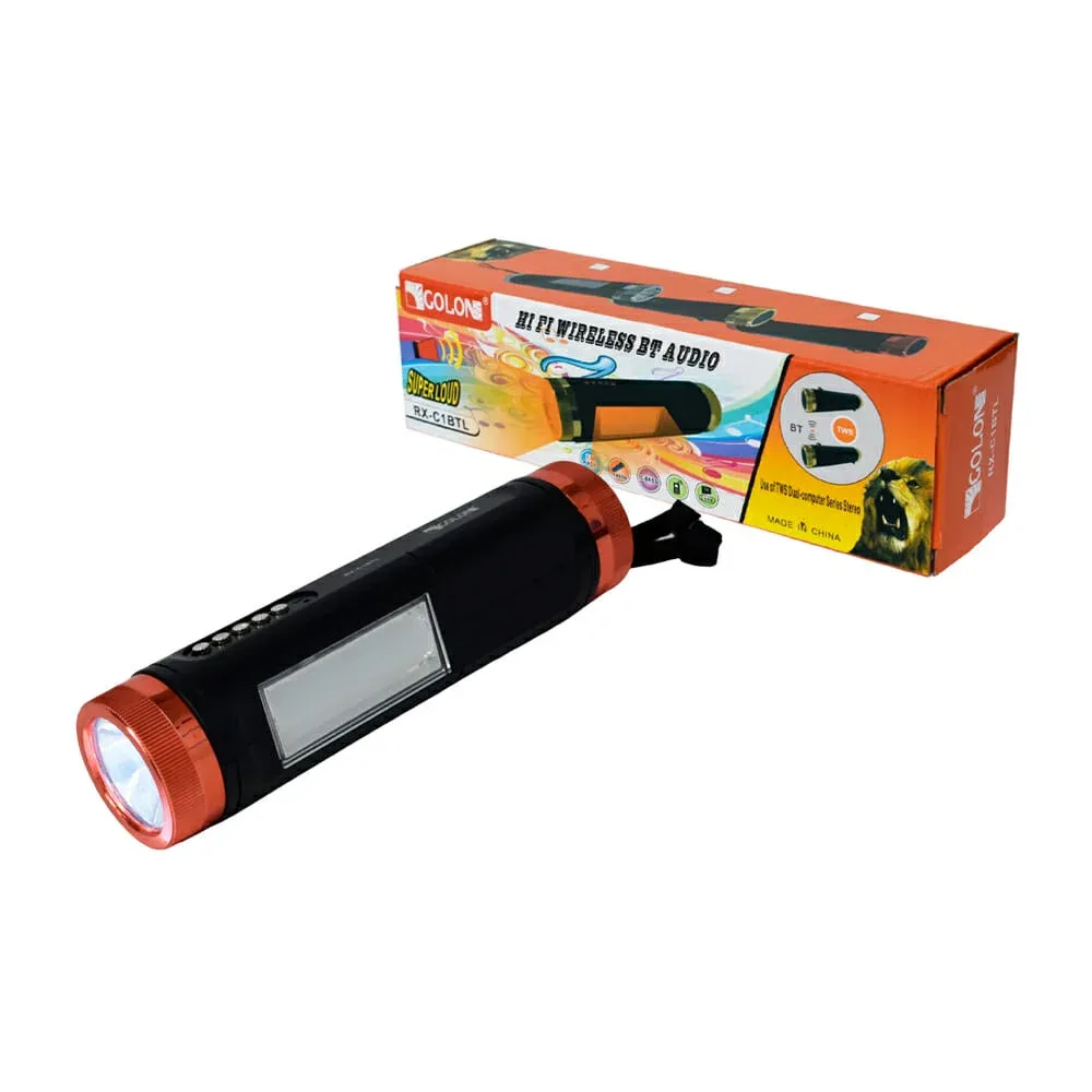 Bocina lámpara portátil bluetooth golon con función de radio fm y ranuras para sd y usb, variedad de colores / c1btl