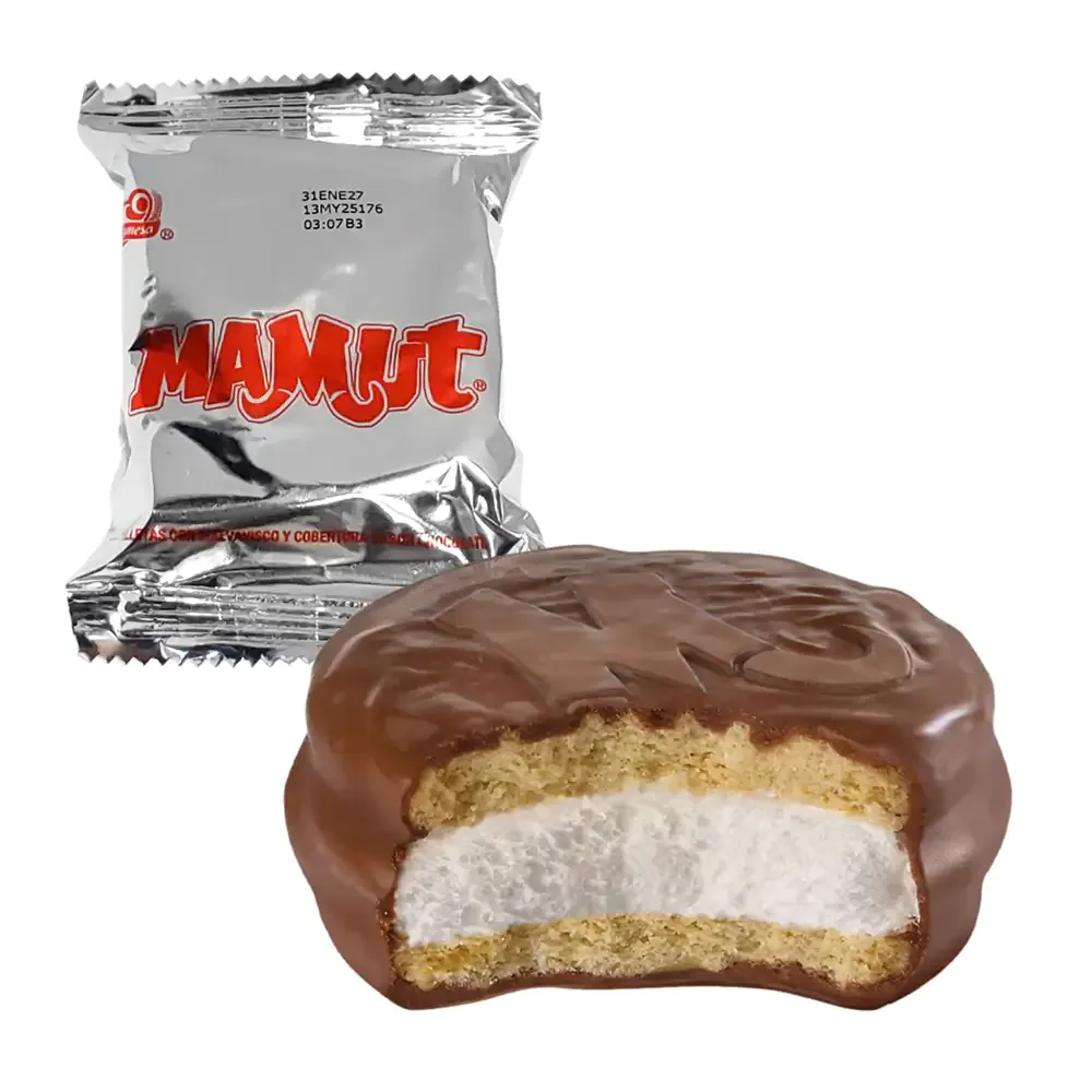 1pza galleta mamut con malvavisco y cubierta de chocolate / mamut
