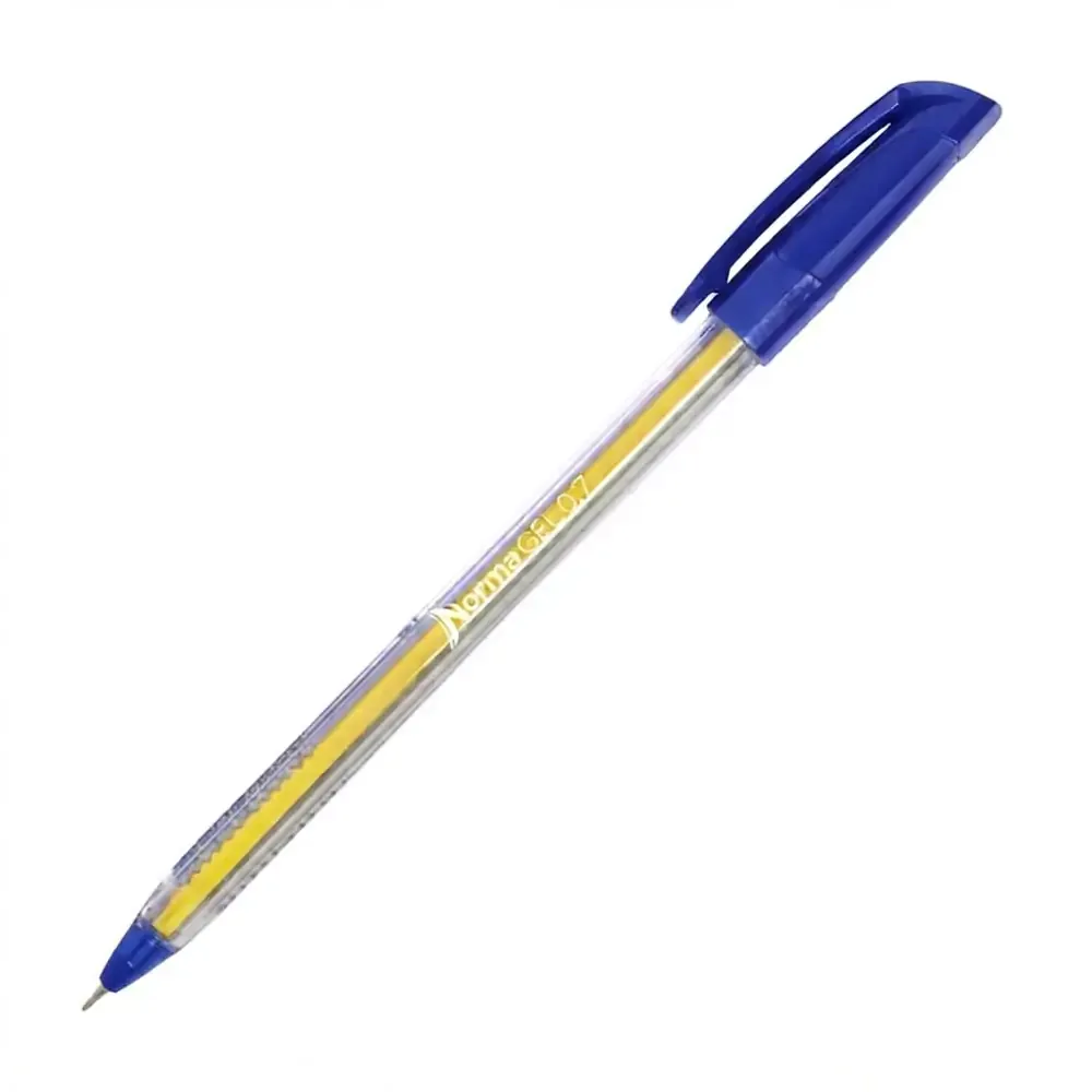 1pza Pluma - bolígrafo de gel norma con punta 0.7mm para trazo suave en color azul