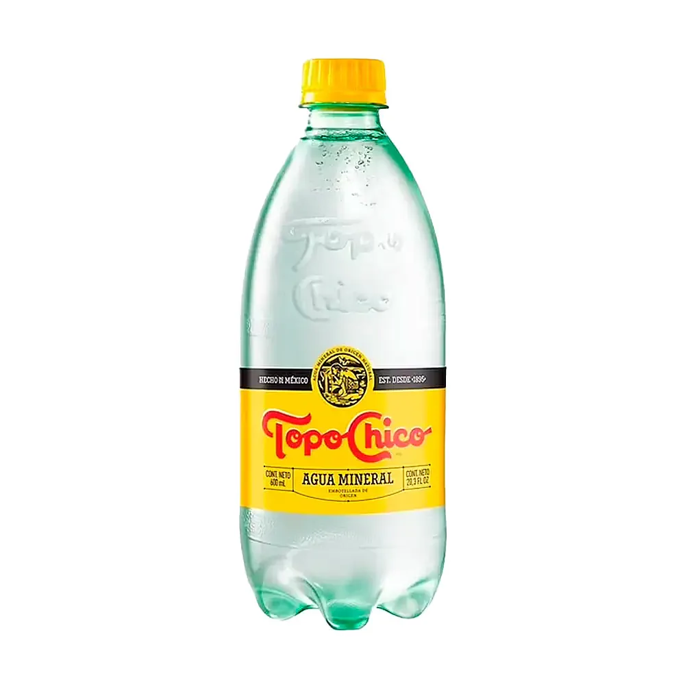 Agua mineral topo chico, 600ml / topo