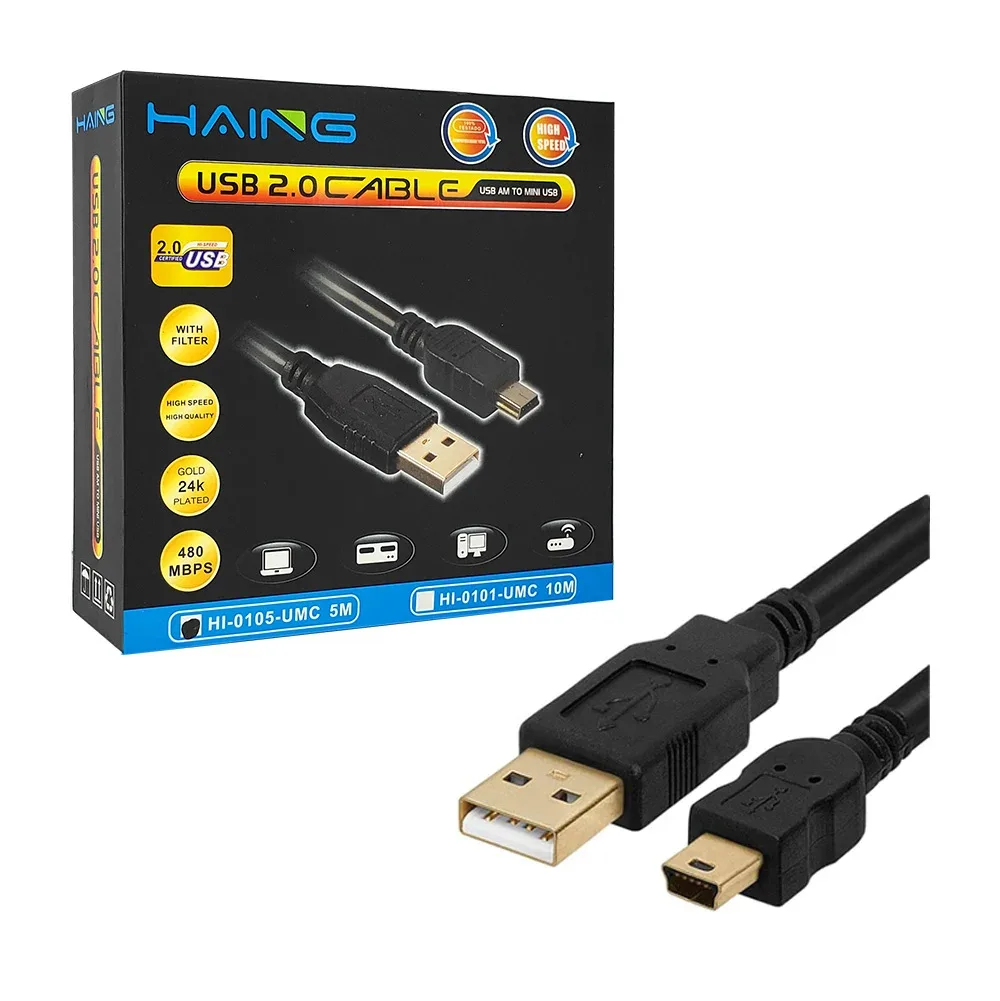 Extensión de cable usb 2.0 a v3 transferencia de datos y carga 5m / 901052