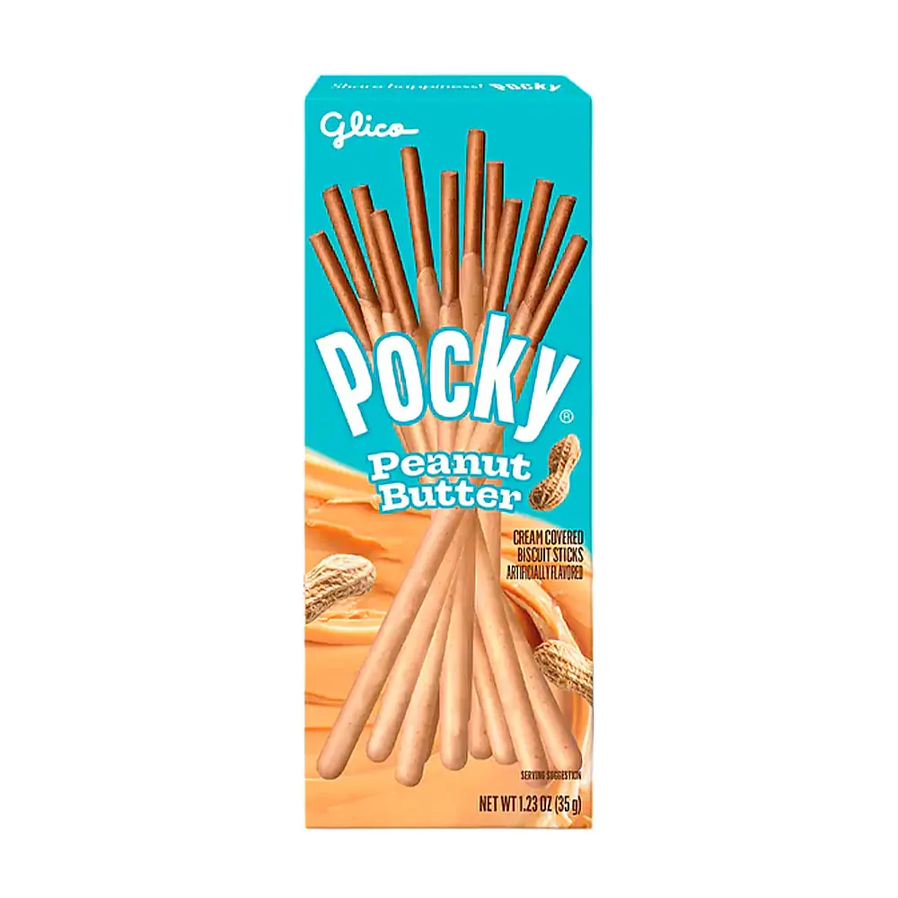 1pza pocky palito de galletas sabor crema de cacahuate - peanut butter 35g / pocky-pb