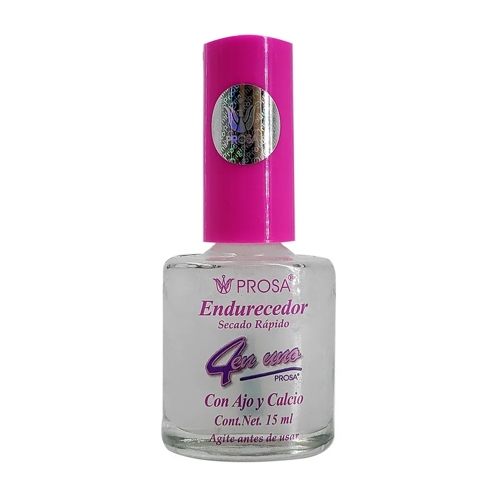 1pza Esmalte endurecedor transparente con ajo y calcio para uñas, 15ml / prosa-endurecedor / 430253