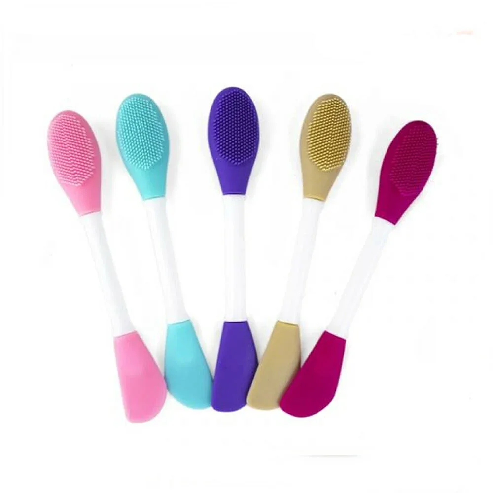 1pza Cepillo facial de silicón, con paleta para mascarilla / zb-0204