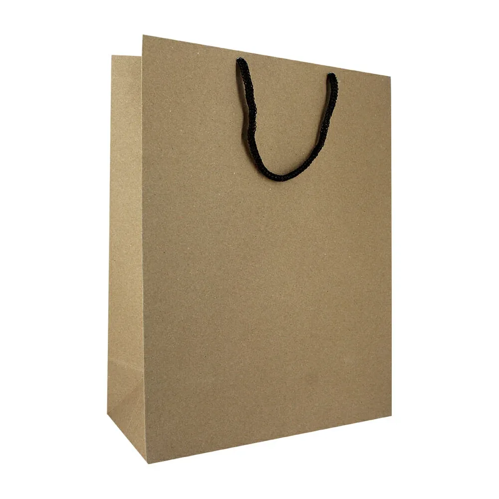 1pza Bolsa grande lisa dipak de papel kraft para regalo 24.3x11.5x32cm / 135901