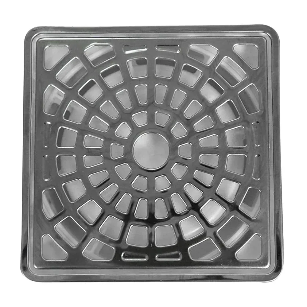 1pza Rejilla para coladera universal en forma cuadrada con bisel de acero inoxidable / 2597