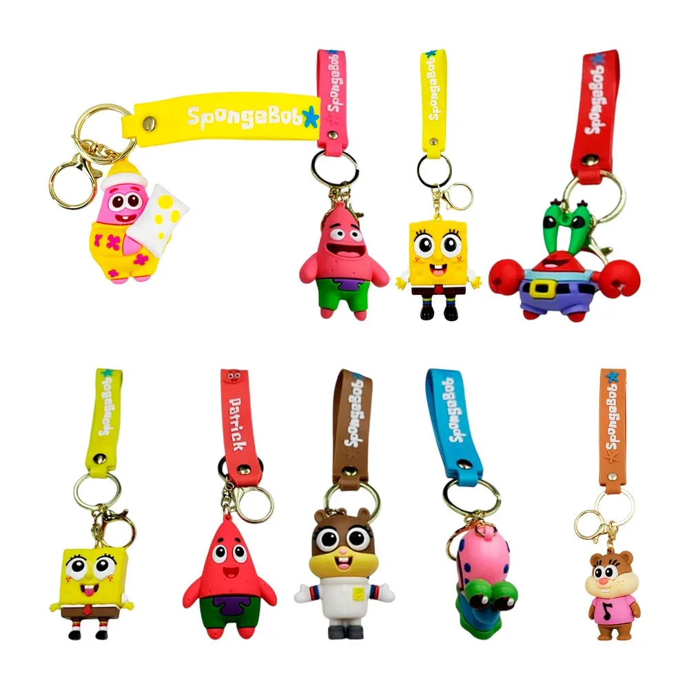 1pza Llavero en forma de personajes bob esponja, variedad de diseños / birut / spongebob / ysk-y3 / gj-590021