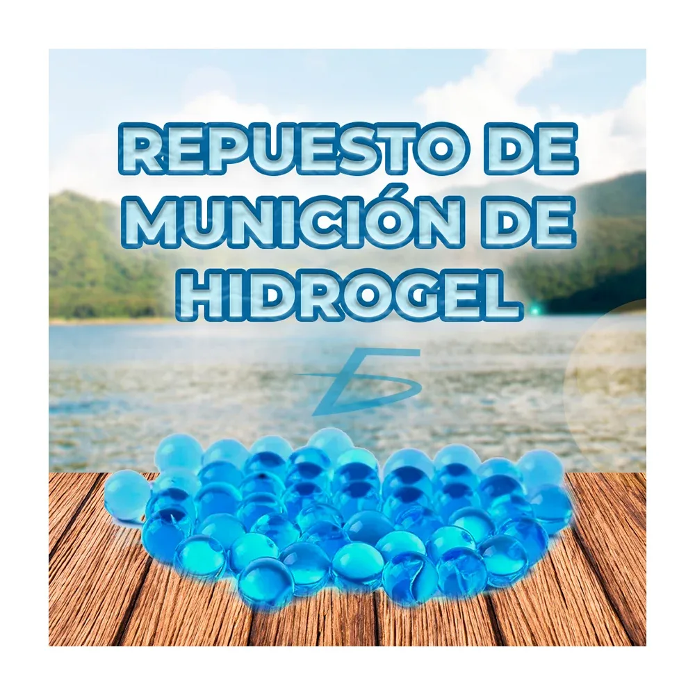 Sobre de bolitas de hidrogel color azul para pistolas de hidrogel / jug.g888