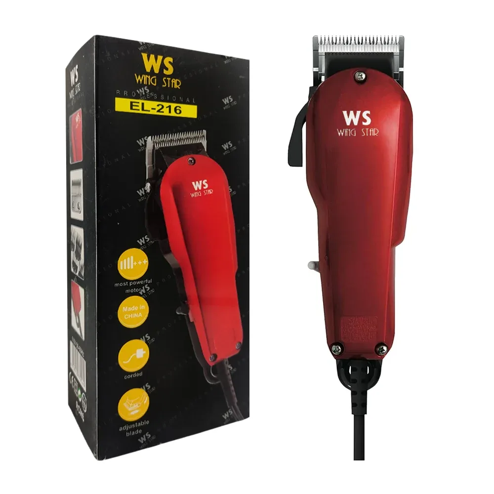 Máquina cortadora alámbrica + 4 peinetas intercambiables para el cabello