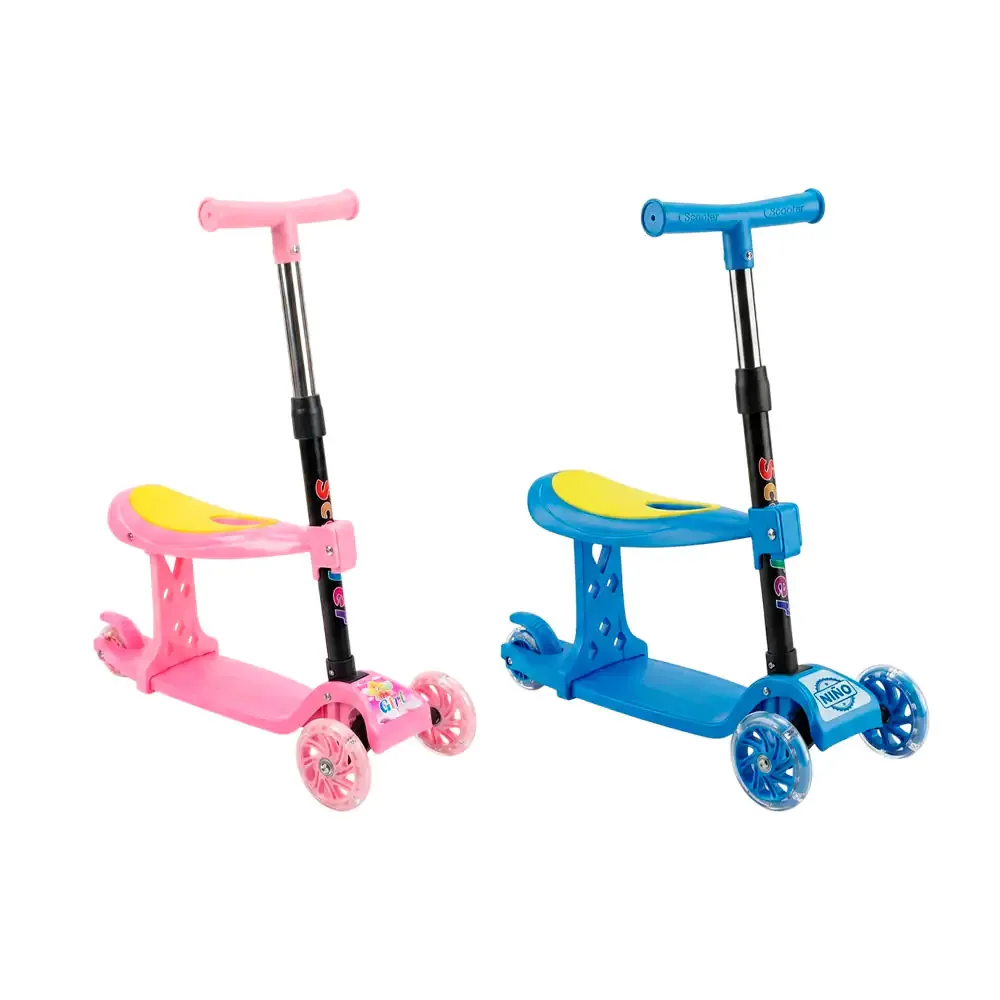Patín Diablo Scooter Montable 3 Ruedas Luces Led Patineta