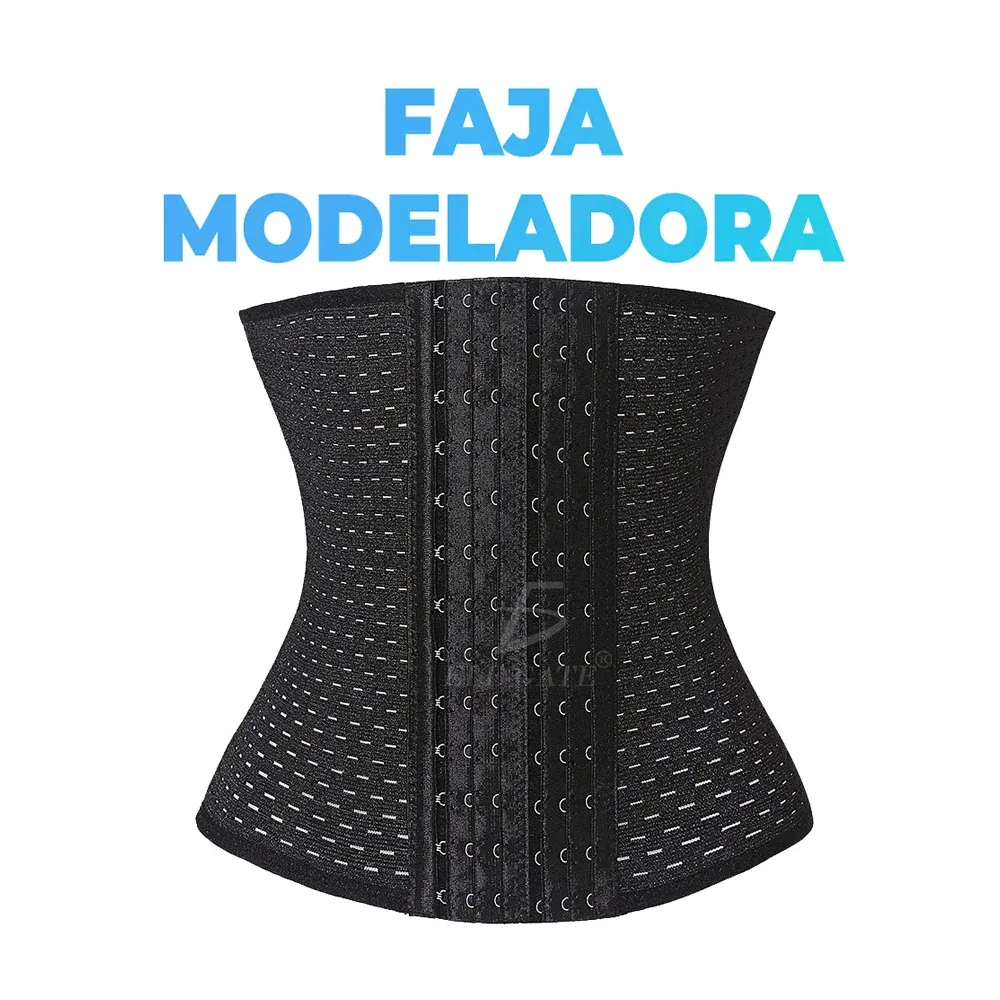 Faja de corrección de postura tipo corset negro con 4 varillas flexibles / dep.28