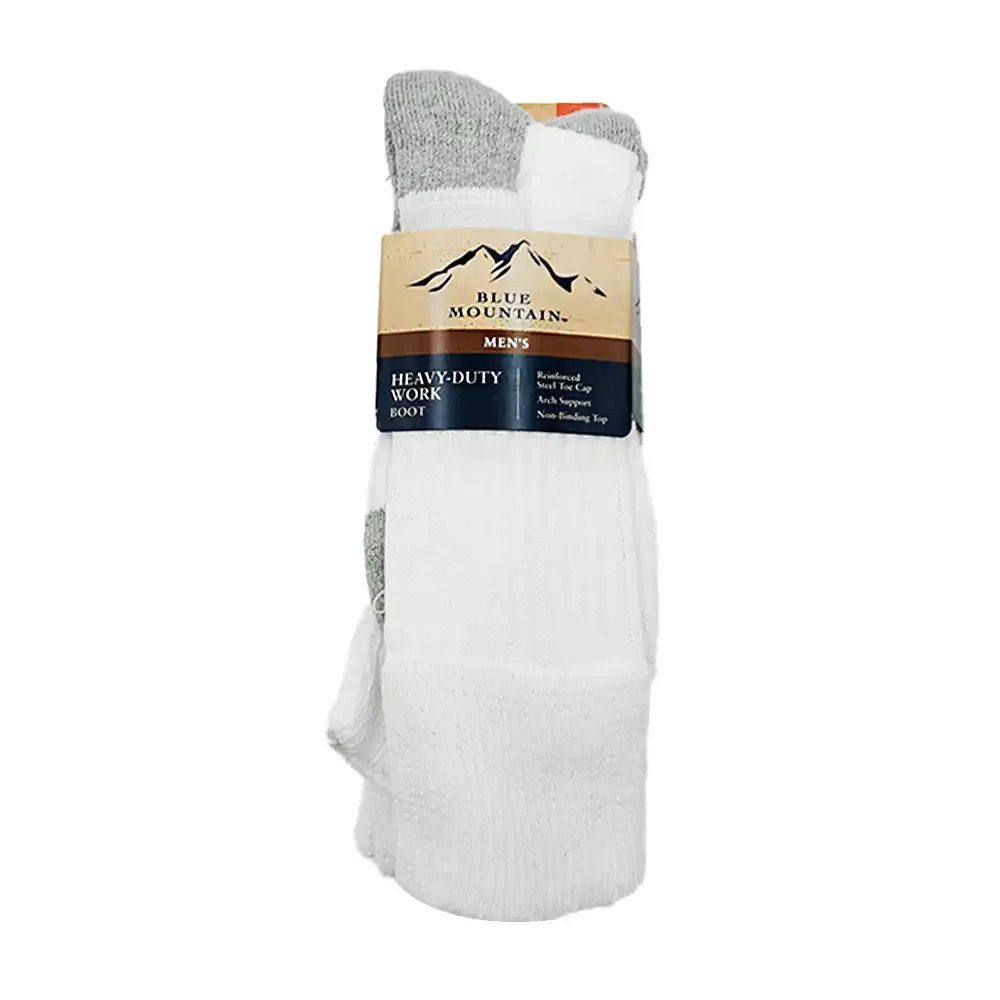 Paquete con 3 calcetines / calcetas blue mountain para trabajo pesado, talla l
