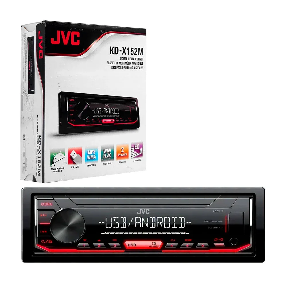 Autoestereo digital, bluetooth, conexión dual, y múltiples puertos / kd-x152m