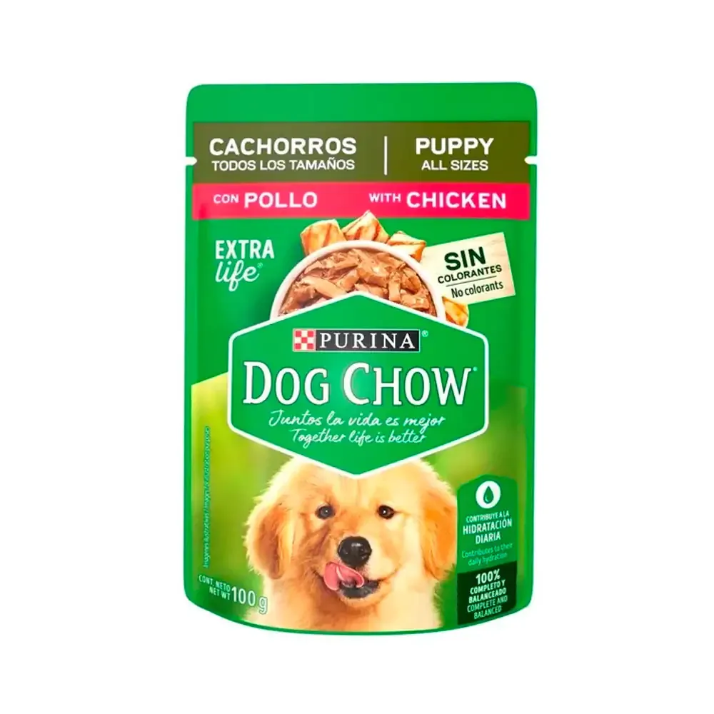 1pza alimento húmedo para perros, sobre purina dog chow sabor pollo, 100g, todos los tamaños / 210258