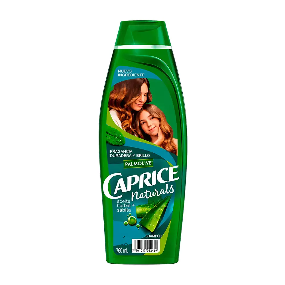 Shampoo caprice naturals aceite herbal + sábila, 760ml