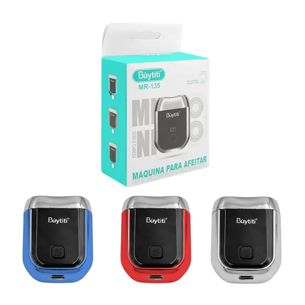 Máquina rasuradora buytiti recargable, portátil e indicador de batería