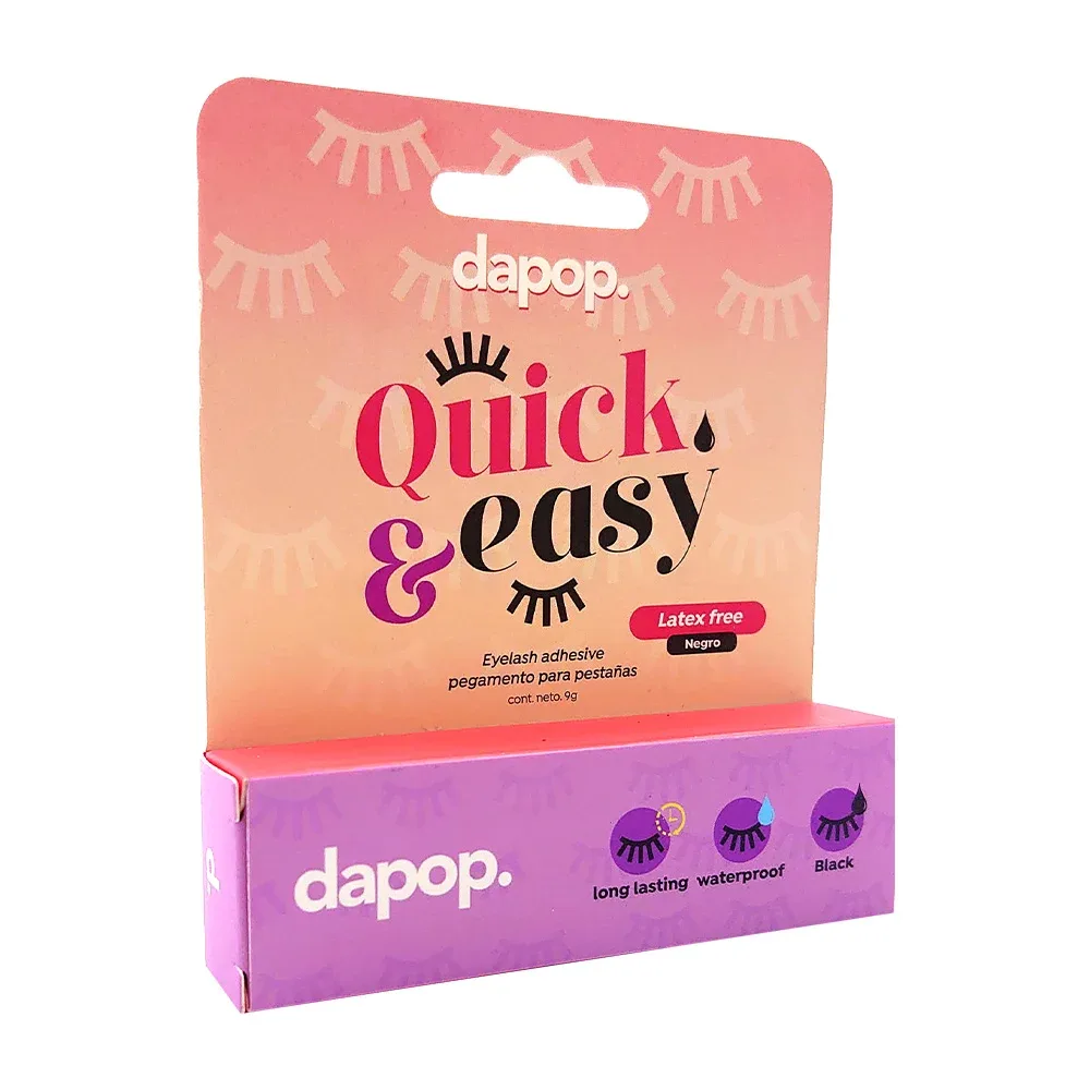 Pegamento para pestañas dapop en color negro, 9g / quick easy / hb102295