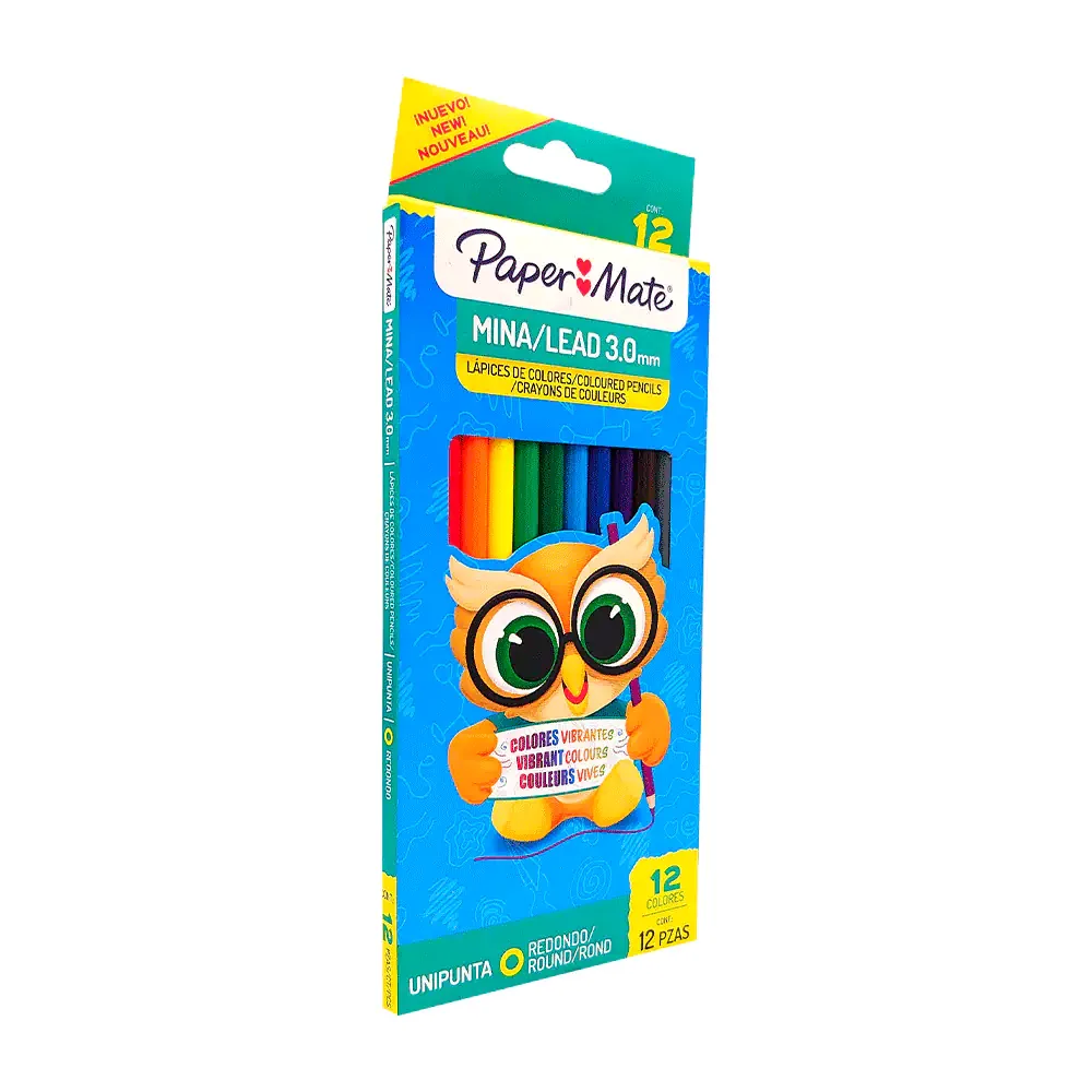 Paquete con 12 colores paper mate largos de madera / 28519