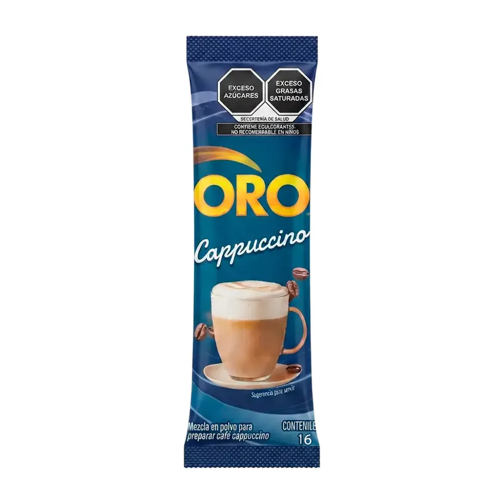 1pza Sobre café oro, polvo sabor cappuccino, 16g / 417059