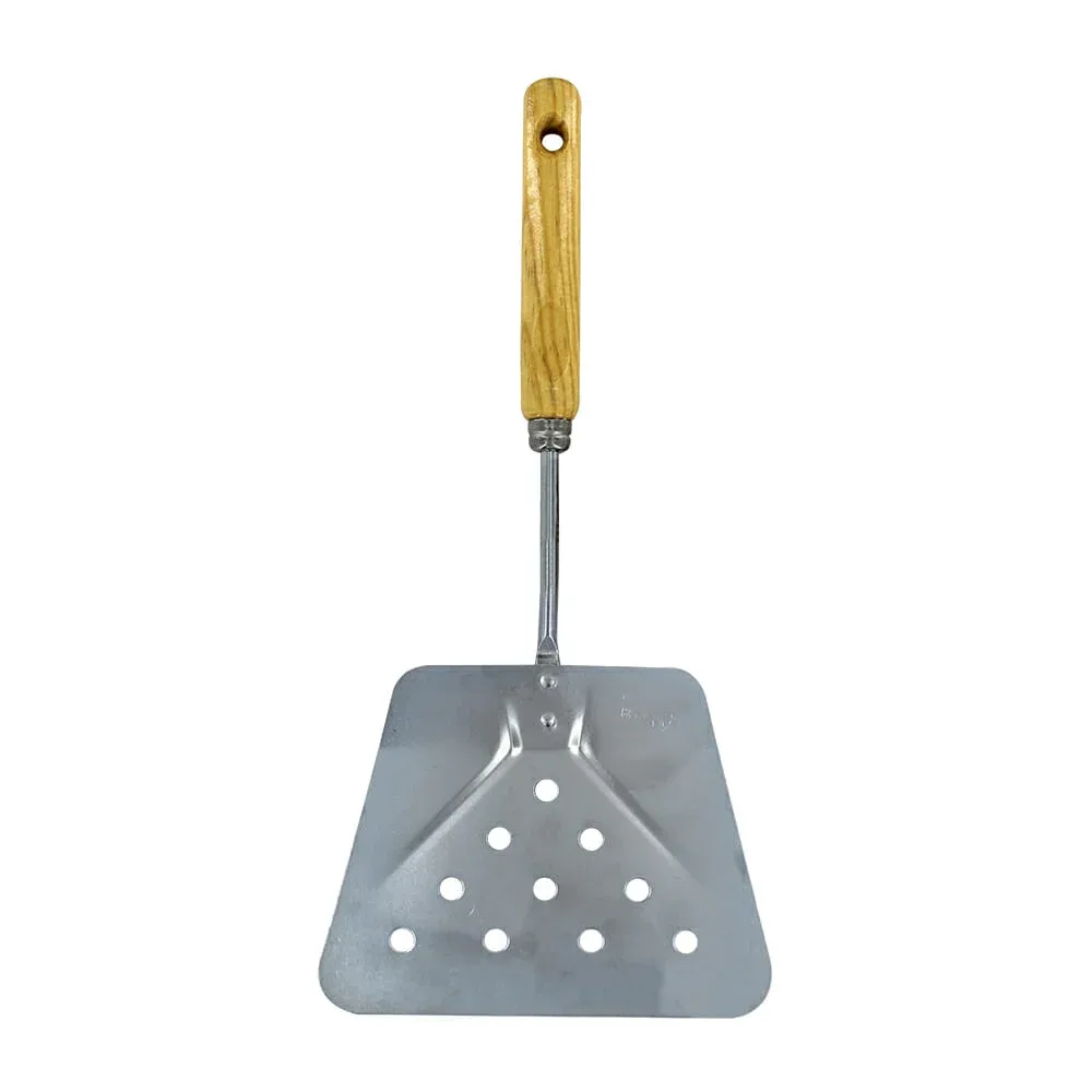 1pza Pala espátula cromada valery con mango de madera 30cm / val067