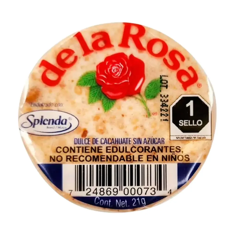 1pza mazapán de la rosa libre de azúcar endulzado con splenda, 21g / 000734
