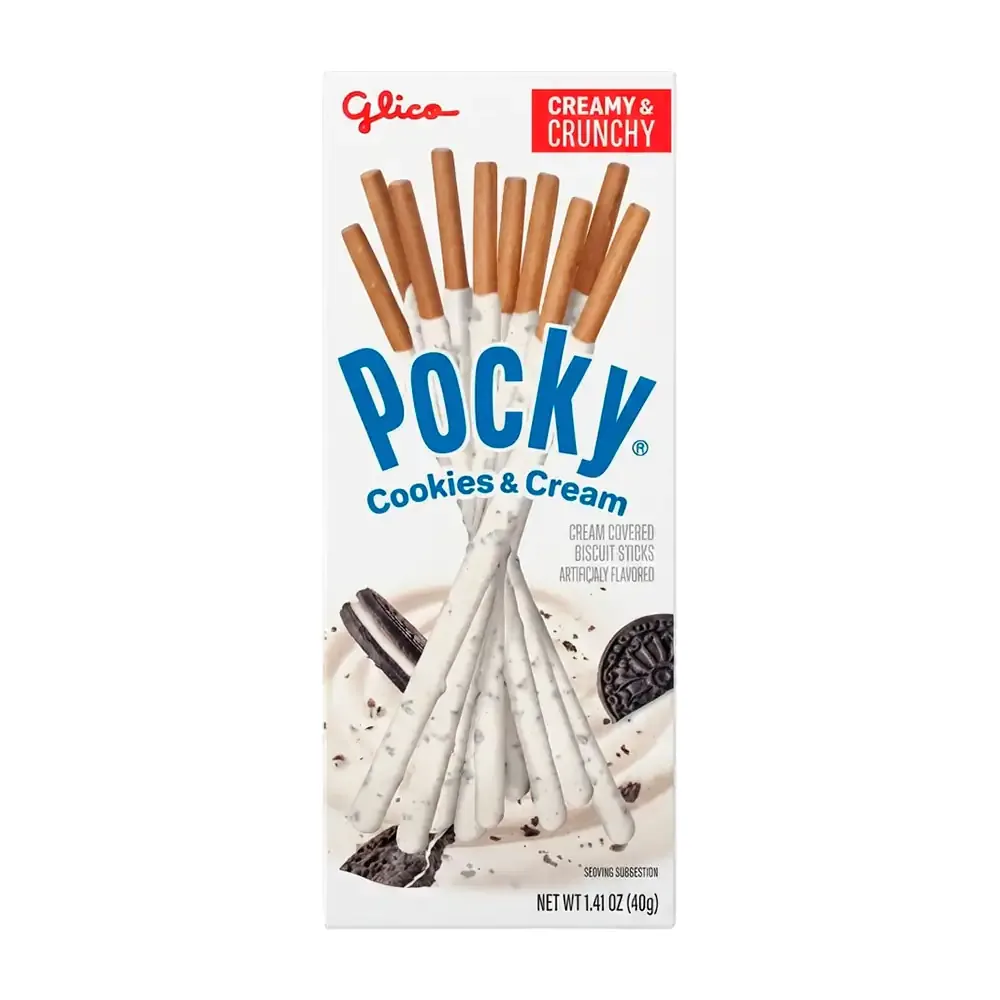 1pza Pocky Palito de galletas, cubierto cookies y cream 40g / pocky-cc