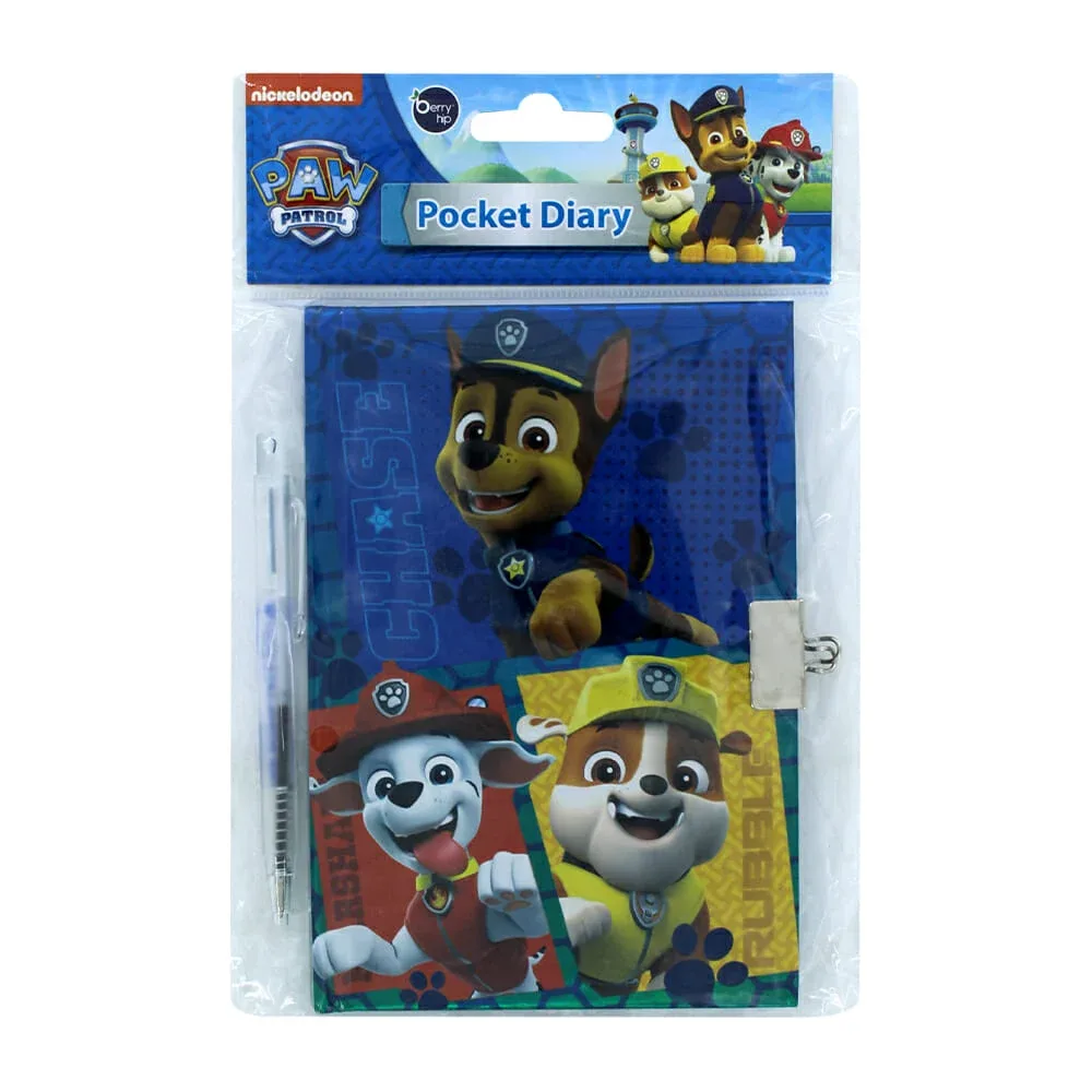 Diario holográfico con diseño de paw patrol / 45 hojas + candado y pluma dic38pp