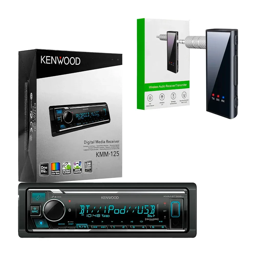 Autoestereo digital, manos libres, bluetooth, multifuncional, radio fm / kmm-125