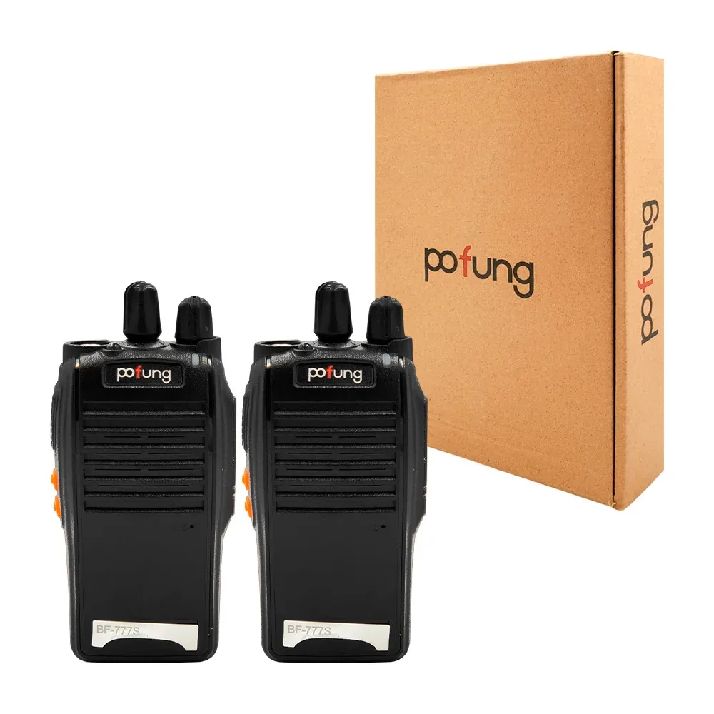 Kit 2 radios walkie talkie pofung recargables con base para cargar y accesorios / djj-0203 radios