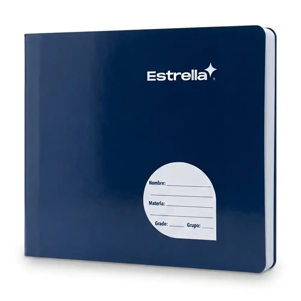 Cuaderno – libreta estrella en forma italiana cosido con 100 hojas de raya
